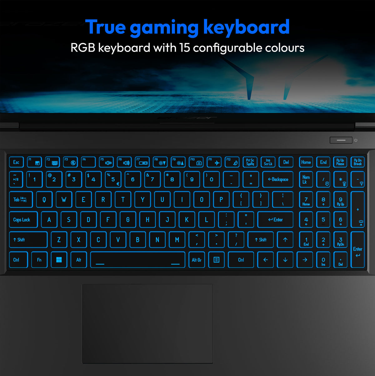 ERAZER Crawler E30e 512GB Laptop rgb gaming keyboard