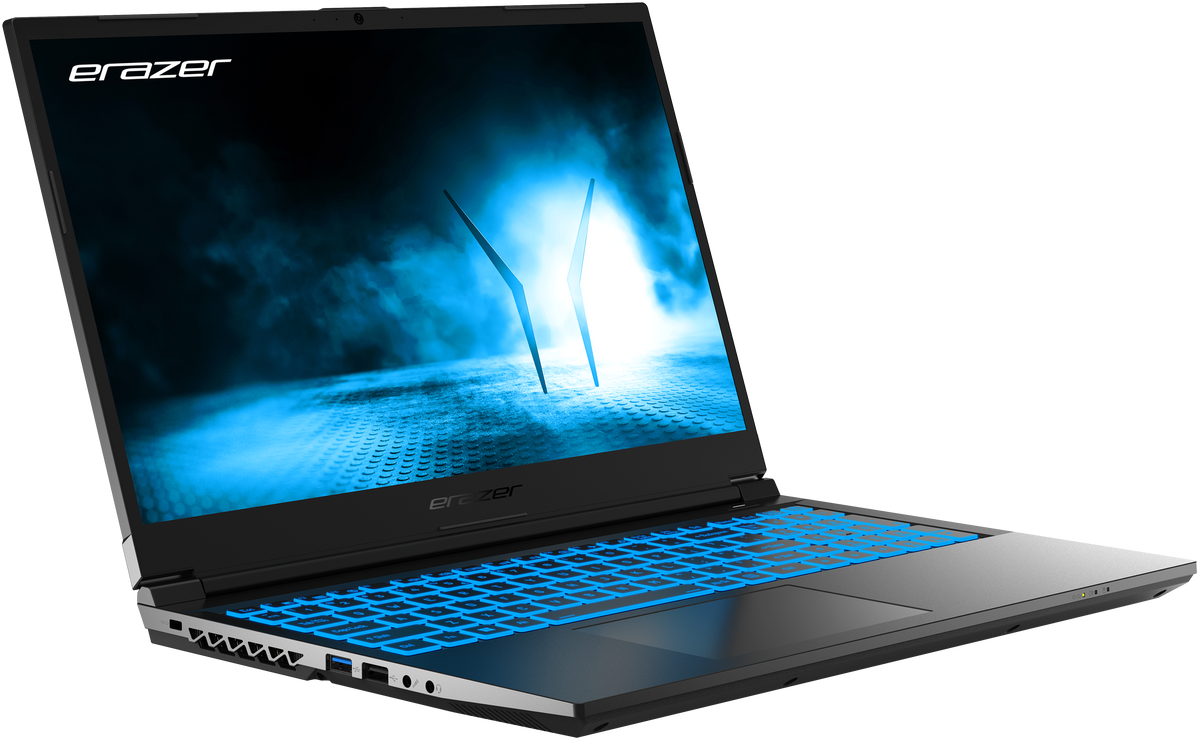 ERAZER Crawler E30e 512GB Laptop Front Side View (Left)
