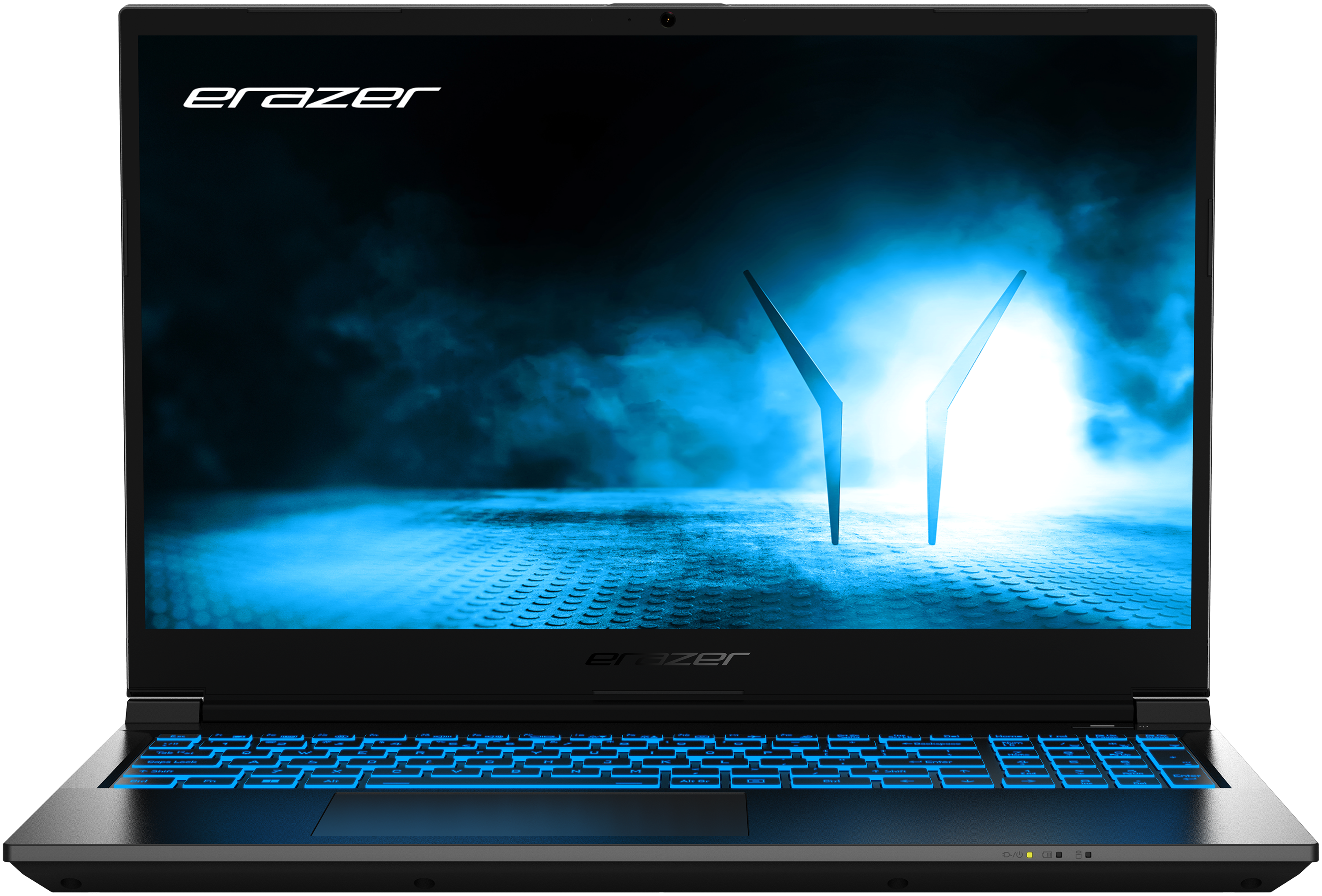 Erazer Crawler E30e Gaming Laptop – Front View Displaying Screen and Backlit Keyboard